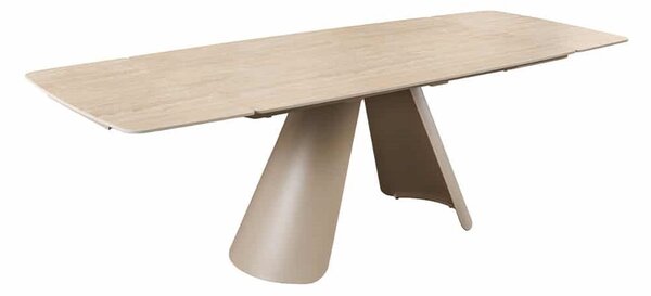 Rozkladací keramický jedálenský stôl Belinda 160-240 cm béžový