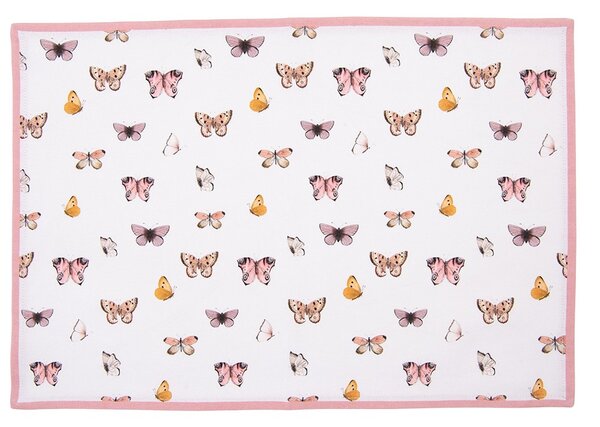 Sada 6 ks bavlnené prestieranie s motýlikmi Butterfly Paradise - 48*33 cm - Clayre & Eef
