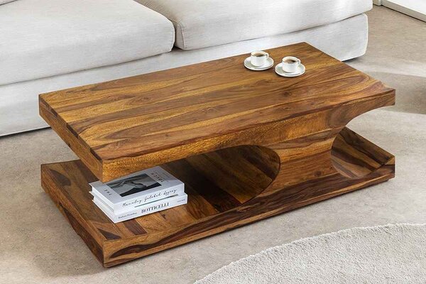 Dizajnový konferenčný stolík Island 105 cm Sheesham