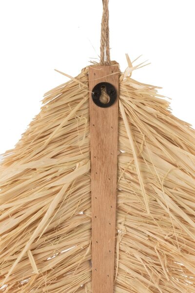 Nástenná dekorácia v tvare listu z rákosia - 29*82cm - J-Line by Jolipa