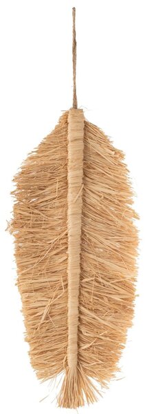 Nástenná dekorácia v tvare listu z rákosia - 29*82cm - J-Line by Jolipa