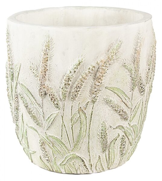 Cementový obal na kvetináč s skorocelom Plantain S - Ø13*13 cm - Clayre & Eef