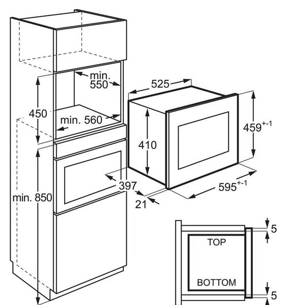 AEG TB6SM261FB - Mikrovlnná rúra zabudovateľná