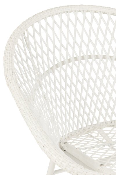 Biele ratanové záhradné hojdacie kreslo Zayo White - 118*82*78 cm - J-Line by Jolipa