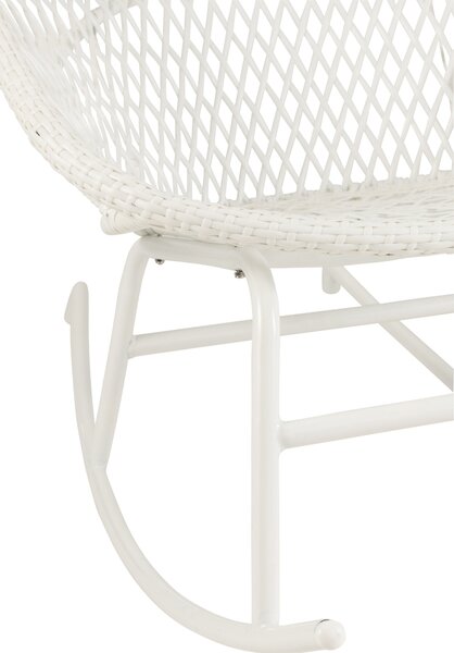 Biele ratanové záhradné hojdacie kreslo Zayo White - 118*82*78 cm - J-Line by Jolipa