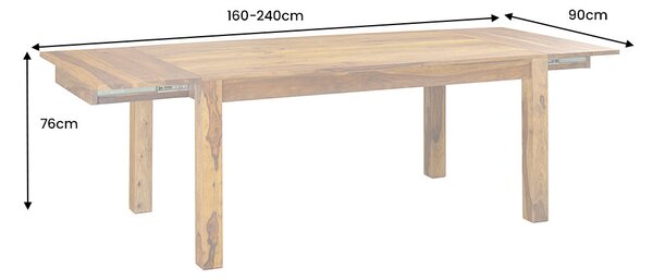 Rozkladací jedálenský stôl z masívu Timber 160-240cm