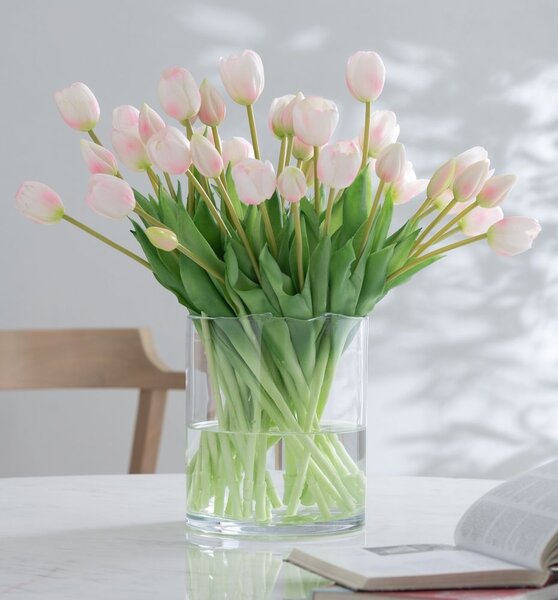 Kytica 7ks ružových realistických tulipánov Tulips - 43cm - daan kromhout