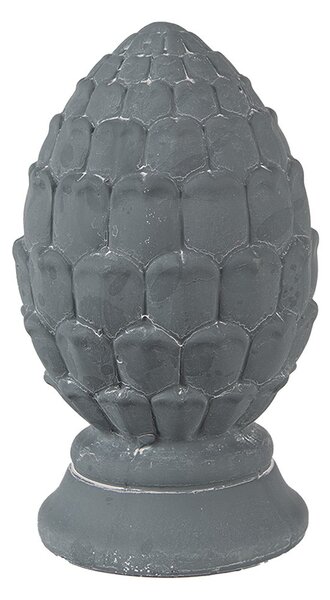 Šedá cementová dekorácia socha šiška - Ø 10*18 cm - Clayre & Eef