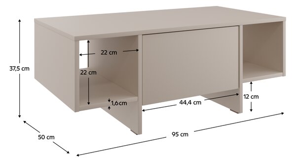 KONDELA Konferenčný stolík, kašmír, STANDO STD02