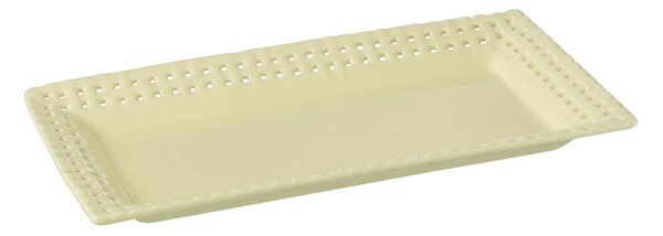 Biely keramický servírovací podnos Hella White - 32*17*3 cm - J-Line by Jolipa
