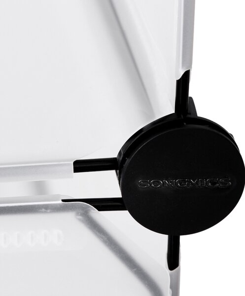 SONGMICS Regál Domina biely/transparent