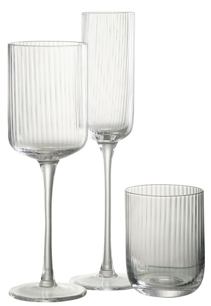 Pohárik na vodu s vrúbkovaním Ralph - Ø7*9cm / 260ml - J-Line by Jolipa