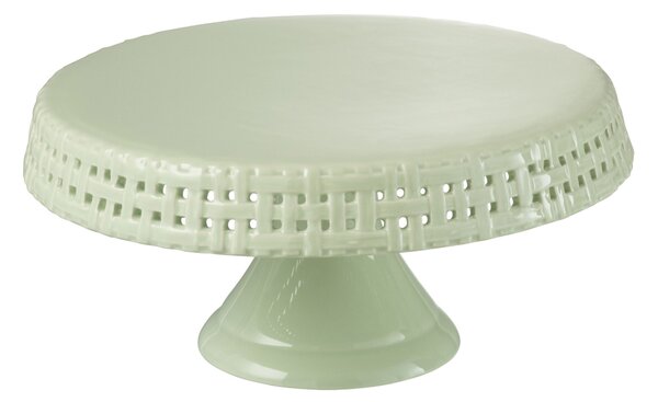 Zelený keramický podnos na nohe Hella Pastel Green M - Ø 25*12cm - J-Line by Jolipa
