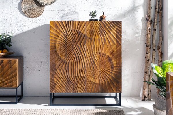 Vysoká komoda Shayla 100 cm hnedá - mango