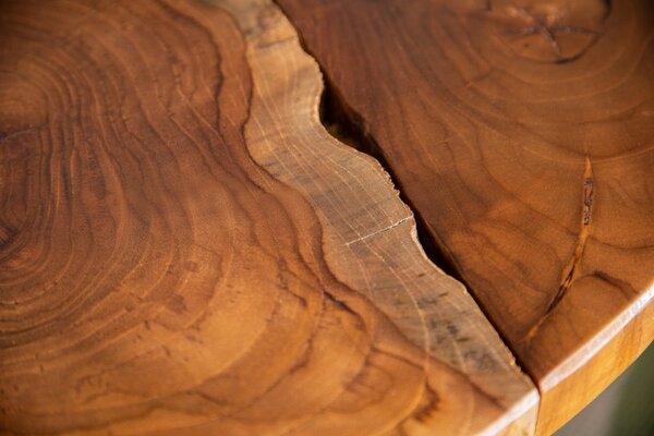 Dizajnový konferenčný stôl Mappe 70 cm teak