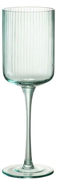 Mentolový pohár na víno s vrúbkovaním Ralph - Ø7*23cm / 370ml - J-Line by Jolipa