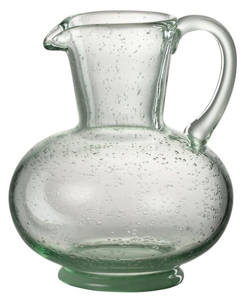 Zelený sklenený džbán s bublinkami Yones M - 16*15*21cm - J-Line by Jolipa