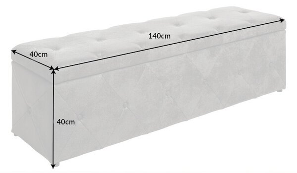 Dizajnová lavica Spectacular 140 cm antik sivá