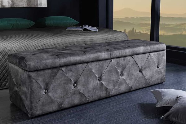 Dizajnová lavica Spectacular 140 cm antik sivá
