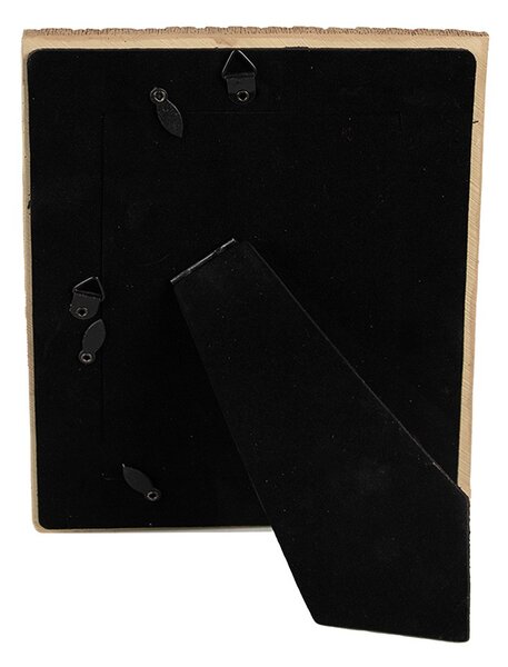Hnedý dekoratívny fotorámik v dekore dreva - 16*1*21 cm / 10*15 cm - Clayre & Eef