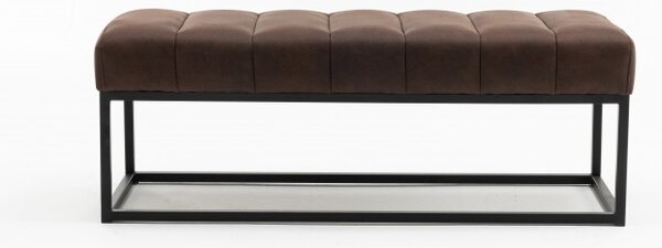 Dizajnová lavica Halle 110cm antik hnedá