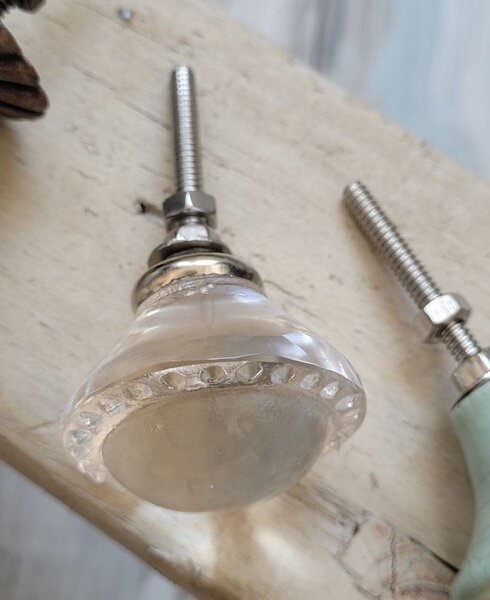 Transparentná sklenená úchytka Mai - Ø 4 cm - Chic Antique