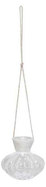 Závesná sklenená dekoračná vázička Lania - Ø 8*7,5cm - Chic Antique