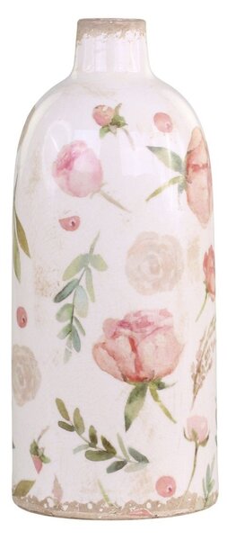 Keramická dekoračná váza s kvetmi Floral Étel - Ø 11*26cm - Chic Antique