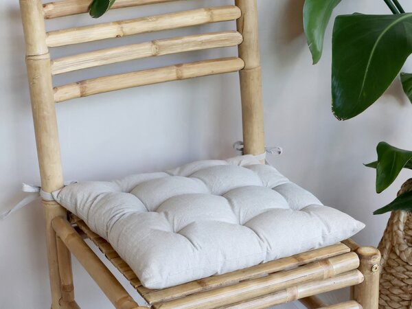 Taupe podsedák s výplňou Nimes Seat - 40*40 cm - Chic Antique