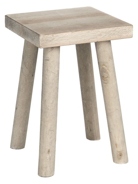 Dekoračná stolička zo svetlého dreva viacerých antik - 18*18*26 cm - Clayre & Eef