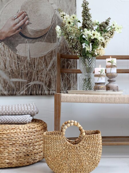 Dekorácia umelý krémový kvet Delphinium cream - 80 cm - Chic Antique