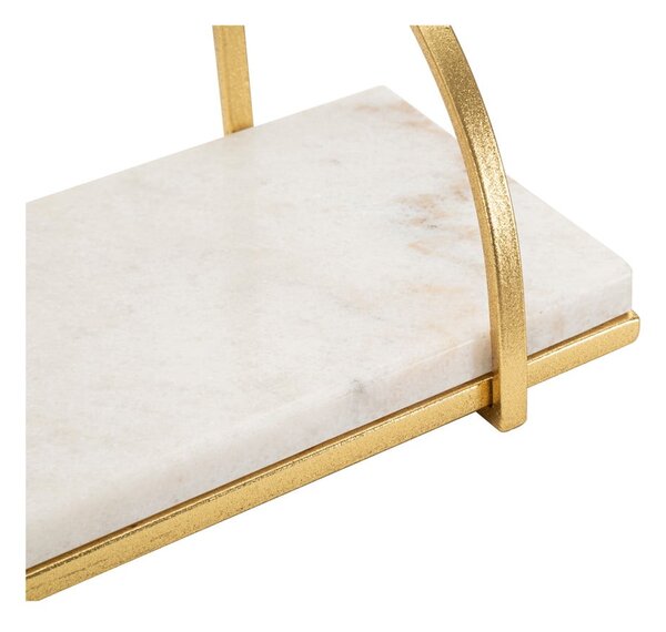 Biela/v zlatej farbe mramorová polica 40 cm Marble – Mauro Ferretti