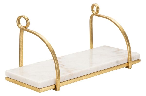 Biela/v zlatej farbe mramorová polica 40 cm Marble – Mauro Ferretti