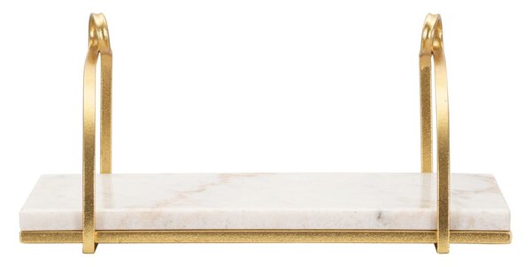 Biela/v zlatej farbe mramorová polica 40 cm Marble – Mauro Ferretti