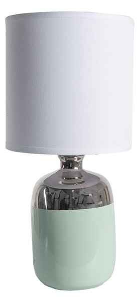Stolová lampa s keramickou nohou a bielym tienidlom - Ø 15*33 cm E27/max 1*60W - Clayre & Eef
