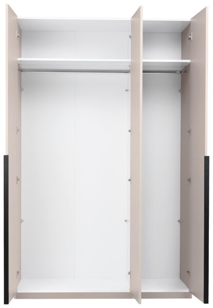 SKRIŇA S OTOČNÝMI DVERAMI, kašmírová, 134/211/55 cm P & B - Skrine, Online Only