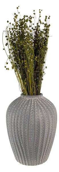 Šedá cementová dekoratívna váza L - Ø 21*28 cm - Clayre & Eef