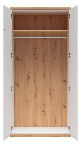 VIACÚČELOVÁ SKRIŇA, biela, dub artisan, 94/201/58 cm Xora - Online Only drobný nábytok, Online Only