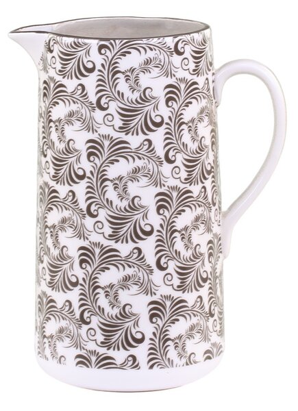 Mocca porcelánový džbán s ornamentami Arés Mocca - 15 * 9 * 20cm / 1100ml - Chic Antique