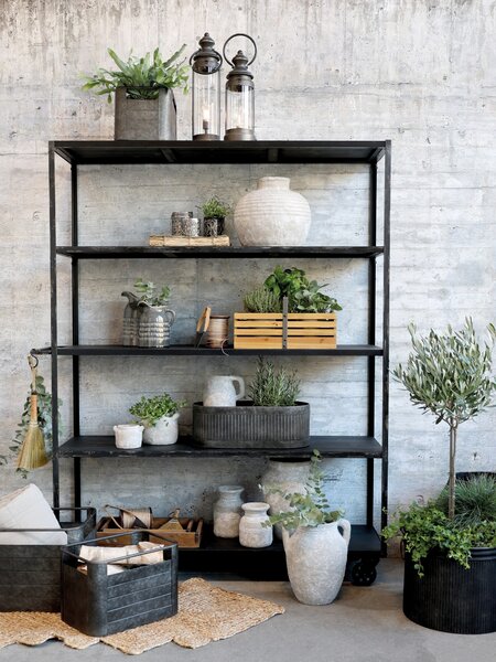 3ks plechový zinkový antik obal na kvetináč Planters - 40*30*30/ 32*22*21cm - Chic Antique