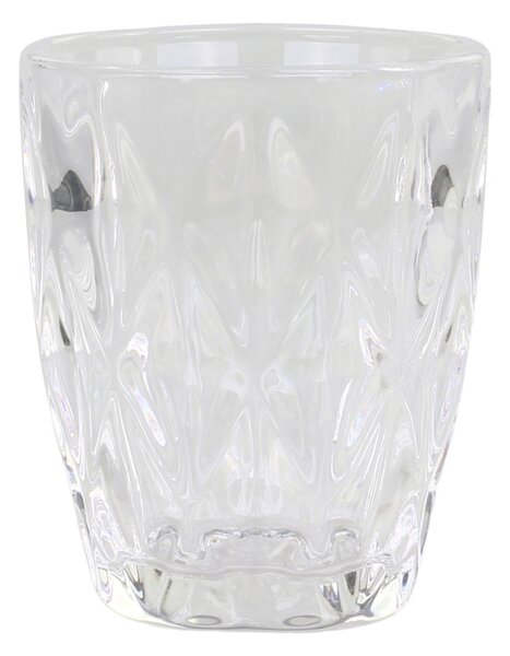 Pohárik zo silnejšieho skla s dekorom Diamond cut - Ø8*10 cm - Chic Antique