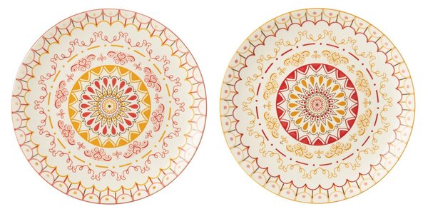 Set 2ks porcelánový jedálenský tanier Plate Jam - Ø27*2cm - J-Line by Jolipa