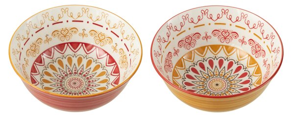 Set 2ks farebná porcelánová miska Bowl Jam - Ø15*7cm/ 570ml - J-Line by Jolipa