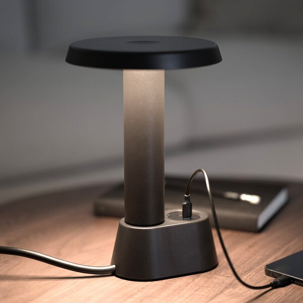Stolové Lampa NOMAD COLLECTION, NOMAD LAMP 01, stmievateľné, Čierna, Obývacia izba, Hliník, Dizajnový