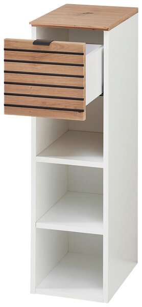 PREDSIEŇOVÝ NÁBYTOK, biela, dub artisan, 306/179/37 cm Voleo - Online Only drobný nábytok, Online Only