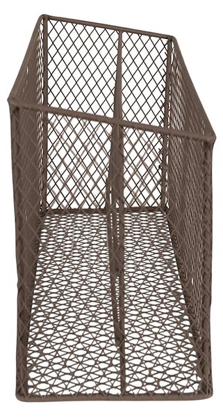 Hnedý drôtený zakladač na časopisy a listy - 33*17*15/17 cm - Clayre & Eef