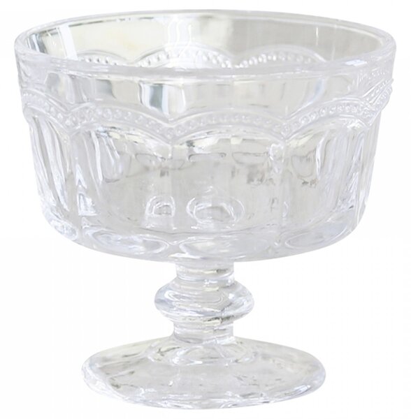 Sklenená miska na nohe Antoinette 0,2l - Ø9,5*9 cm - Chic Antique