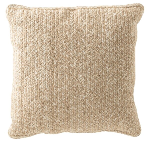 Vonkajší prírodno-krémový vankúš Miami Outdoor - Ø 42*10*44cm - J-Line by Jolipa