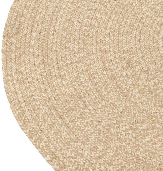 Vonkajší prírodno-krémový okrúhly koberec Miami Outdoor S - Ø 118 cm - J-Line by Jolipa