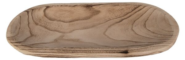 Prírodná drevená servírovacia misa/tanier - 40*18*4 cm - Clayre & Eef